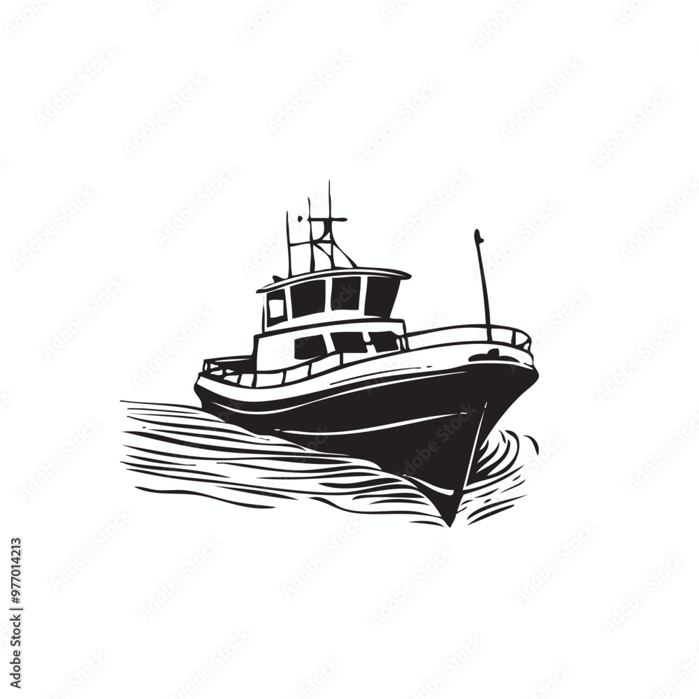 Obraz premium boat vector logo, boat logo