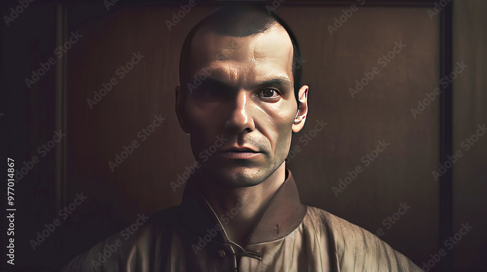 Obraz premium Nicolo Machiavelli, historical figure of a man, reconstructed photo. AI generated.