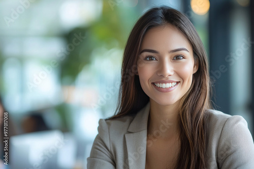 Free Download Portrait of a Confident Businesswoman Smiling - GFXLoad