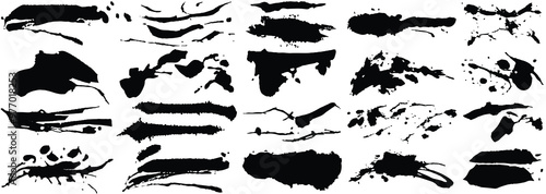 Set of different grunge bru...