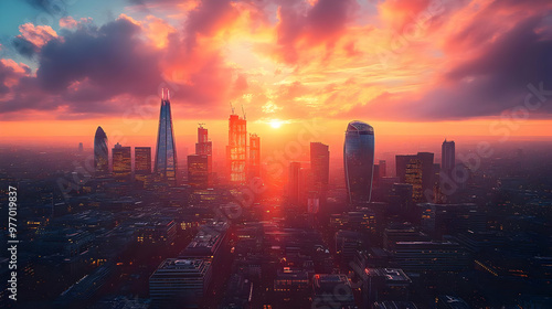 An aerial view of London's ...
