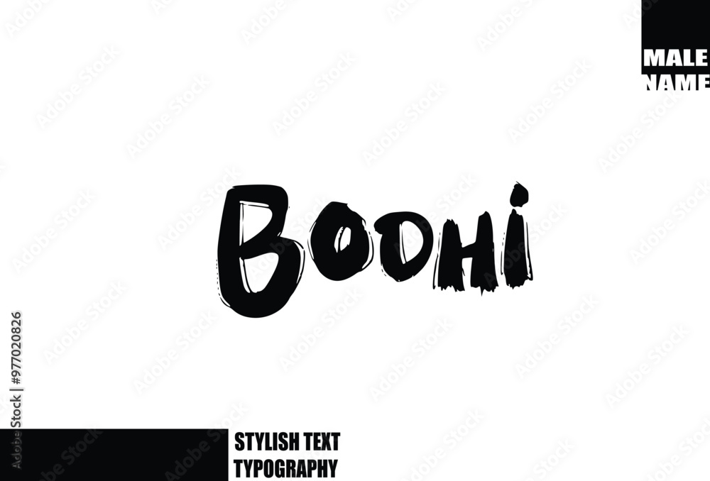 Baby Boy Name In Bold Grunge And Rough Brush Text Typography Bodhi. Baby Boy Name In Bold Grunge And Rough Brush Text Typography Bodhi.