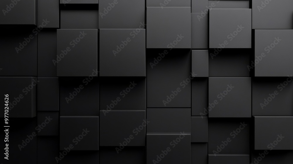 This futuristic, high tech background features a square block structure with a 3D cube tile pattern. This futuristic, high tech background features a square block structure with a 3D cube tile pattern.