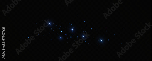 Glow light effect. Vector illustration. Christmas flash. dust.Christmas background of shining dust