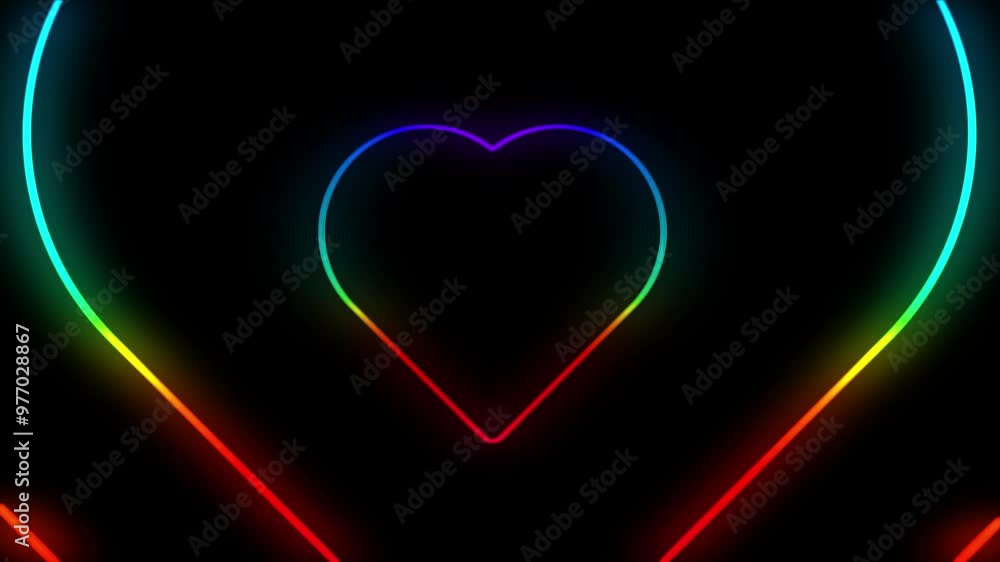 Love motion graphic on isolated black background.4K footage video effect template loop. Love motion graphic on isolated black background.4K footage video effect template loop.