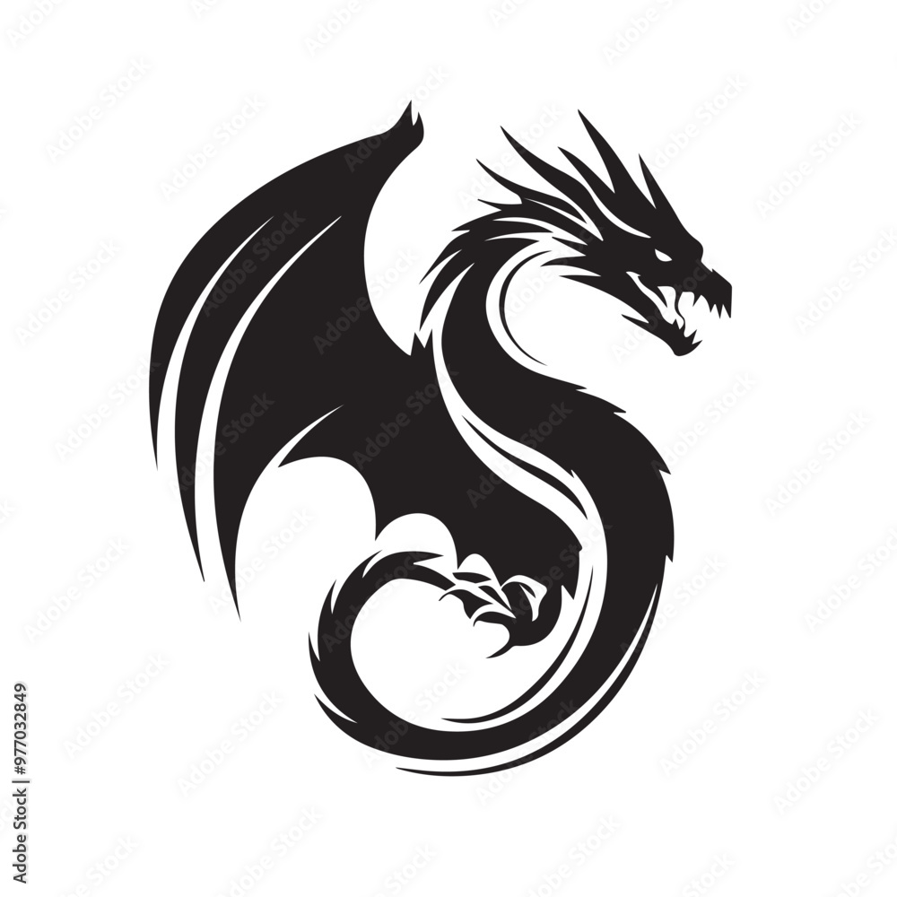 Dragon in cartoon, doodle style . Image for t-shirt, web, mobile apps and ui. Isolated 2d vector illustration in logo, icon, sketch style, Eps 10, black and white. AI Generative Dragon in cartoon, doodle style . Image for t-shirt, web, mobile apps and ui. Isolated 2d vector illustration in logo, icon, sketch style, Eps 10, black and white. AI Generative