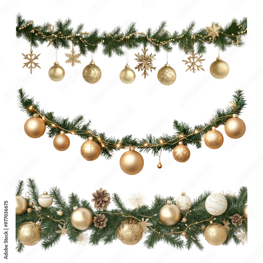 PNG Christmas garland ornament, transparent background PNG Christmas garland ornament, transparent background