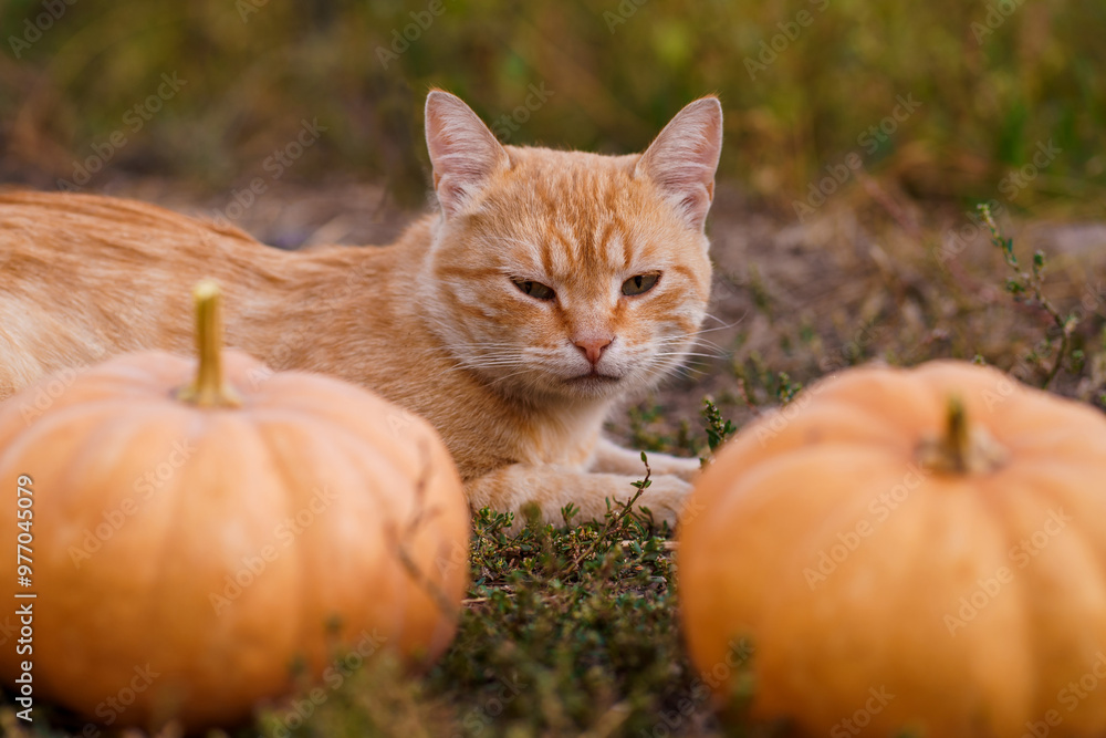 cat with pumpkin cat with pumpkin