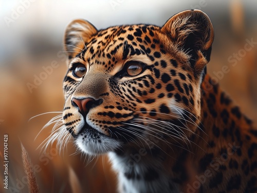 Wild Leopard, Close Up Big Cat, African Wildlife Portrait