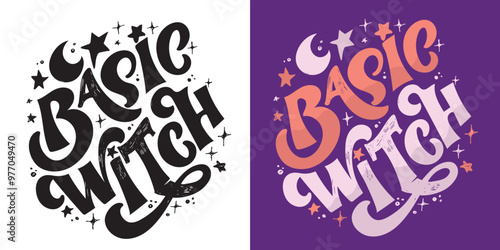 Happy Halloween vibe. Cute hand drawn doodle lettering quote. Lettering for t-shirt design, mug print, bag print, clothes fashion. 100% hand drawn vector image.