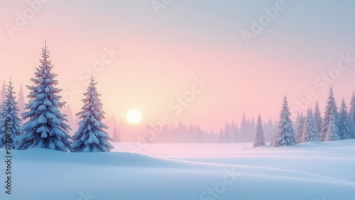 Beautiful winter nature with copy space