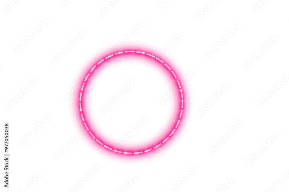 Glowing neon frame on transparent background. Neon pink circle frame Glowing neon frame on transparent background. Neon pink circle frame