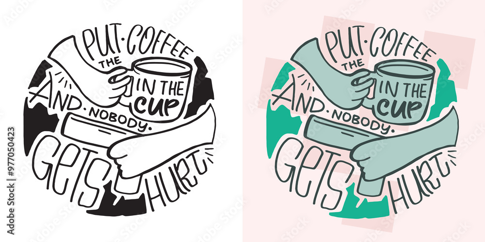 Fototapeta premium Funny trendy printable hand drawn doodle lettering quote . Lettering for t-shirt design, mug print, bag print, clothes fashion. 100% hand drawn vector image.