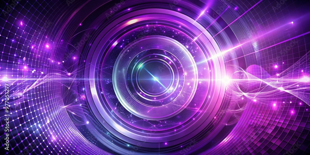 Abstract Purple Circular Glow, Digital, Technology, Abstract Art Abstract Purple Circular Glow, Digital, Technology, Abstract Art
