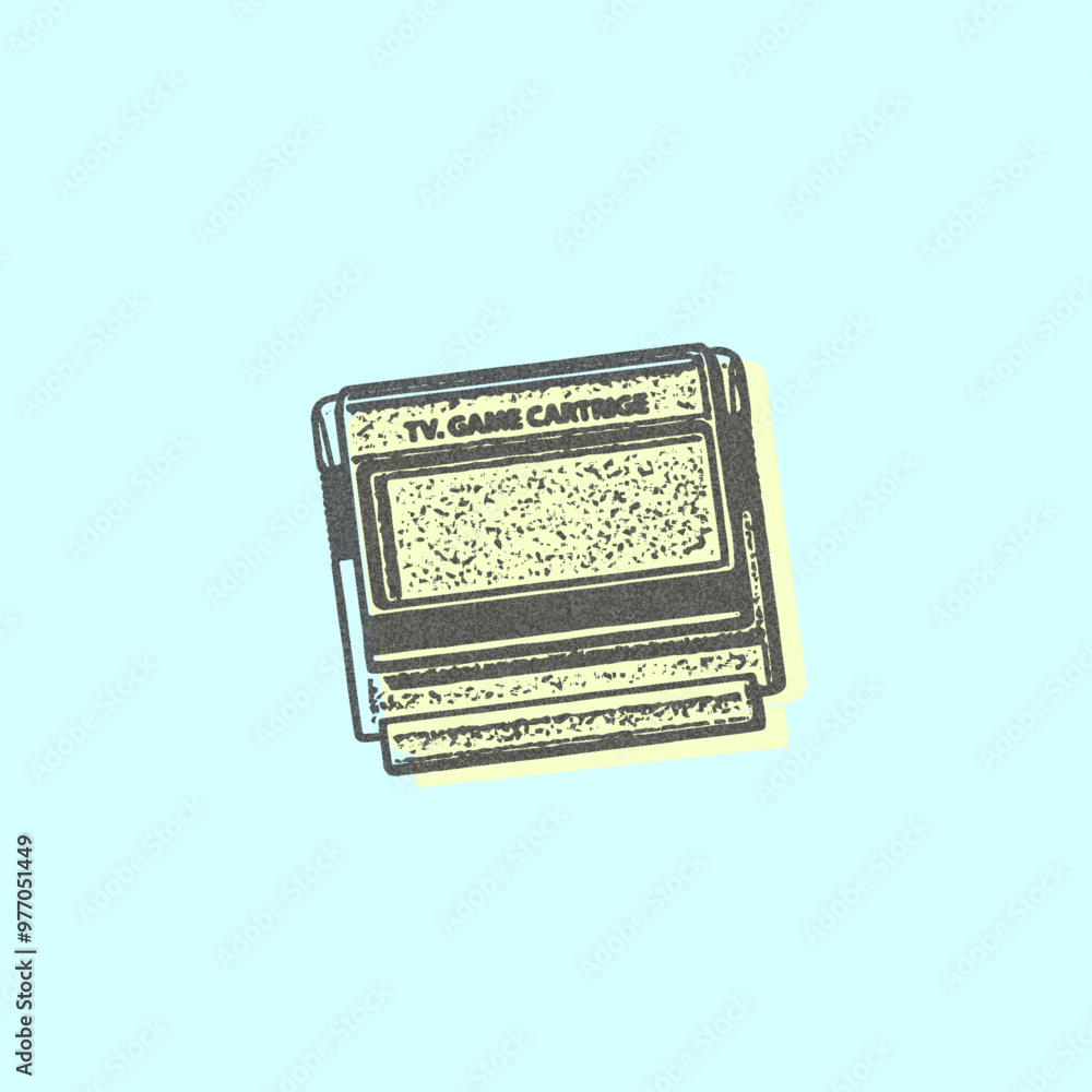 Old cartridge with photocopy effect. Old cartridge with photocopy effect.