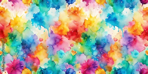 Abstract Watercolor Floral Splashes, Watercolor, Floral, Abstract