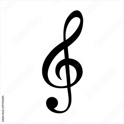 Music notes symbol. Icons with musical notes, vector illustration