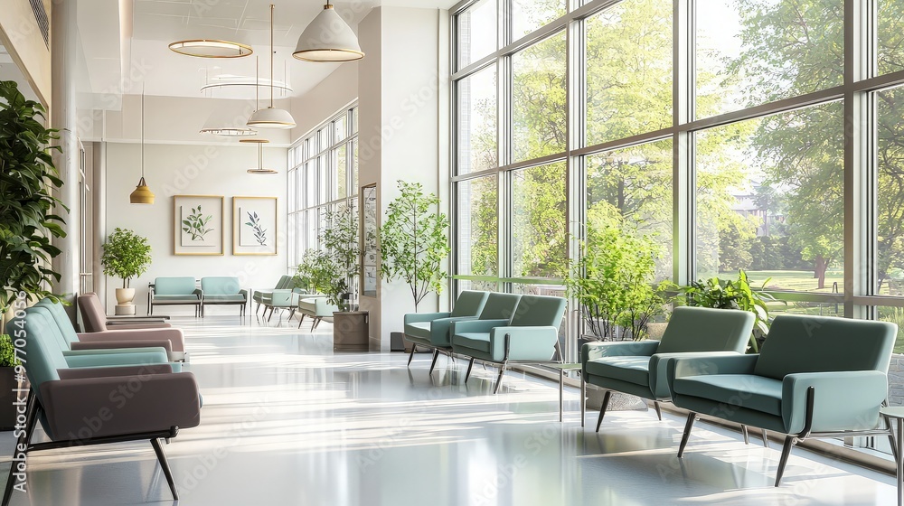 Modern Lobby with Natural Light Modern Lobby with Natural Light