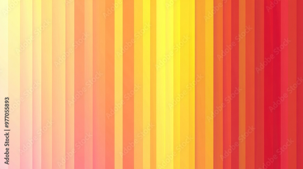 Line art illustration featuring color strips in a gradient from red to yellow Line art illustration featuring color strips in a gradient from red to yellow