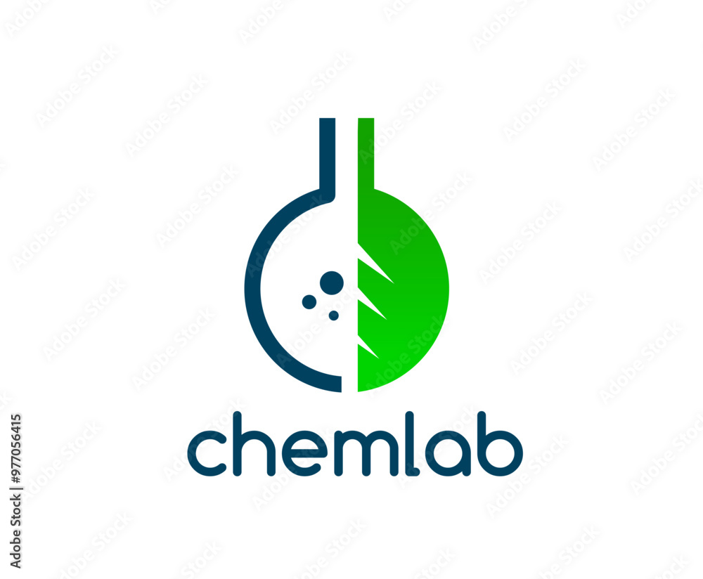 Science lab icon for chemical laboratory, chemistry and pharmacy, vector emblem. Chemical test tube flask with green leaf and bubbles in outline icon for clinic laboratory or pharmaceutical company Science lab icon for chemical laboratory, chemistry and pharmacy, vector emblem. Chemical test tube flask with green leaf and bubbles in outline icon for clinic laboratory or pharmaceutical company