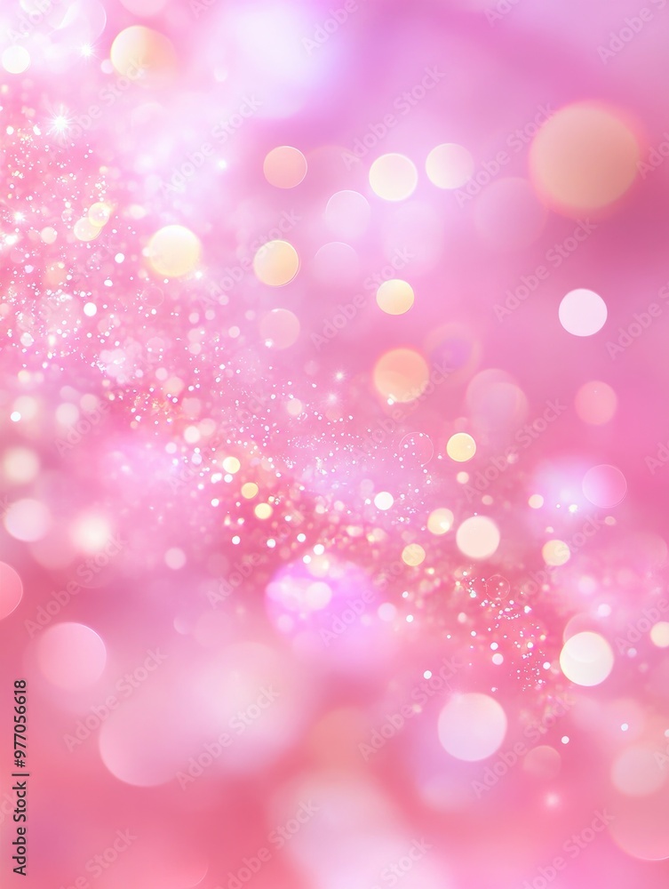 Line art illustration of bokeh lights creating a shimmering blur effect on a pink abstract background in a digital format Line art illustration of bokeh lights creating a shimmering blur effect on a pink abstract background in a digital format