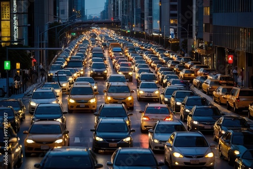 traffic jam in a big city