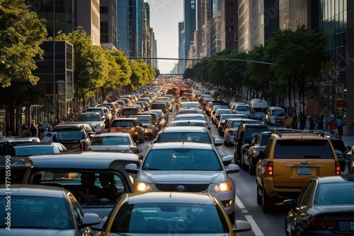 traffic jam in a big city