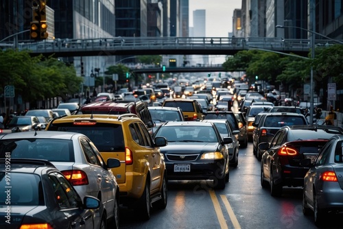 traffic jam in a big city