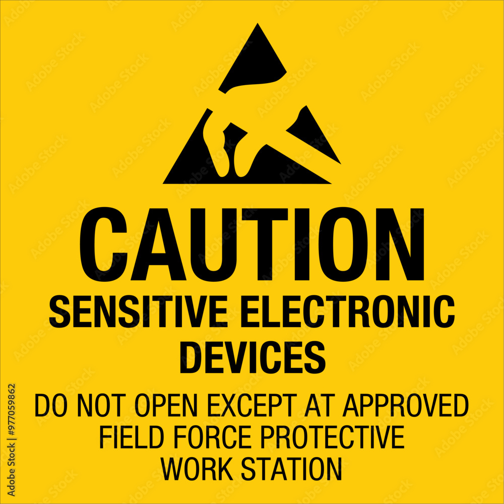 Obraz premium Static Awareness Labels Cauti...