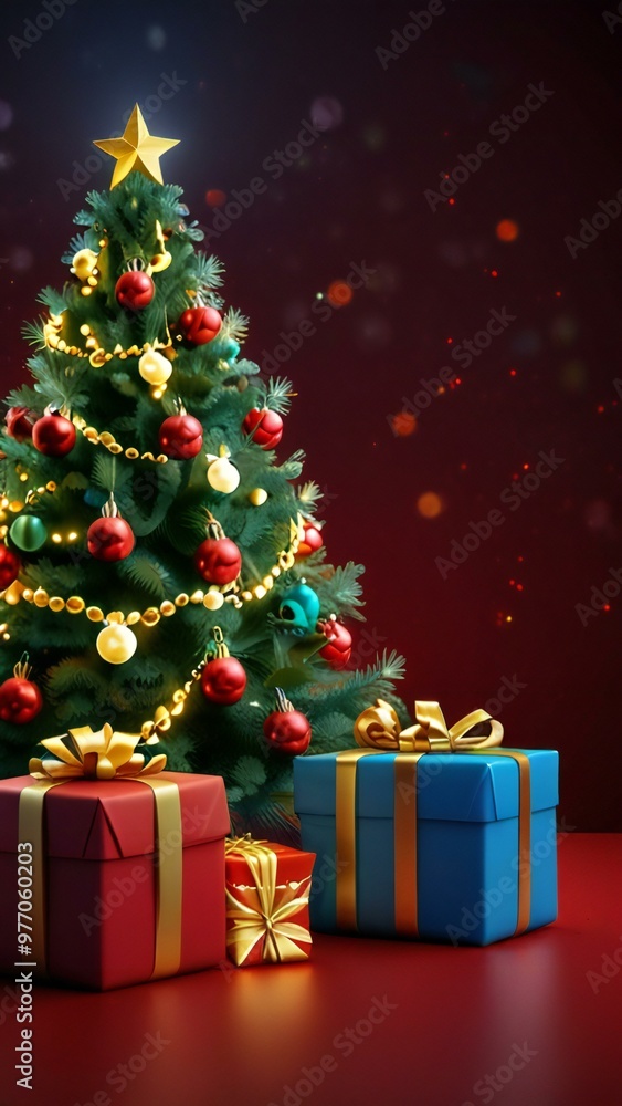 christmas tree with gifts christmas tree with gifts