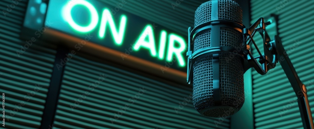 Obraz premium The Microphone in Broadcasting