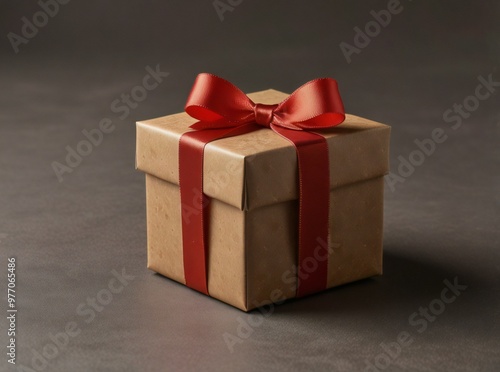 red gift box with ribbon