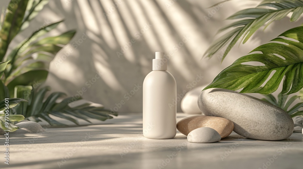 Graphic design-ready cosmetic product mockup, blank template for ads