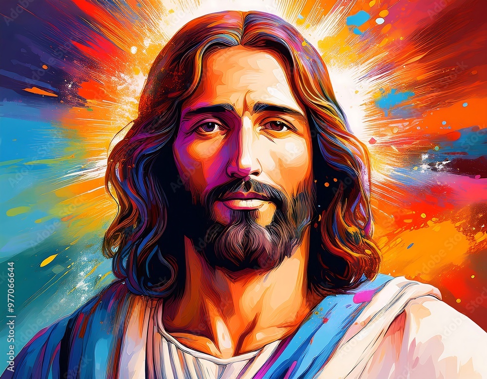 Jesus Christ, the savior of mankind and the son of God, stock portrait
Jesus Christ, the savior of mankind and the son of God, stock portrait