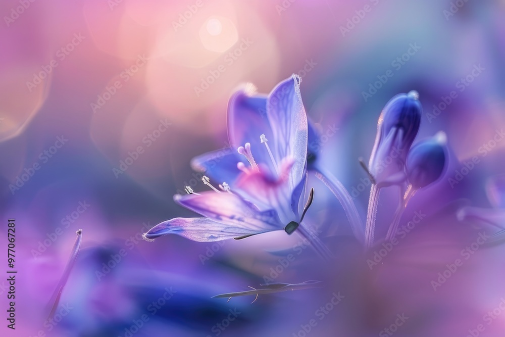 Close-up of Vibrant Pink and Purple Flower with Soft Bokeh Background Close-up of Vibrant Pink and Purple Flower with Soft Bokeh Background