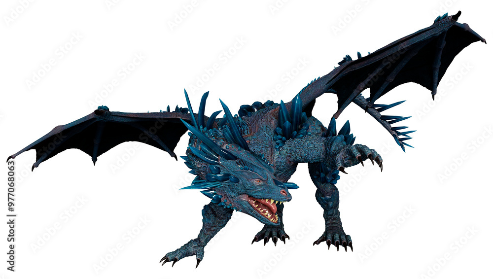 3D Rendering Fairy Tale Dragon on White 3D Rendering Fairy Tale Dragon on White