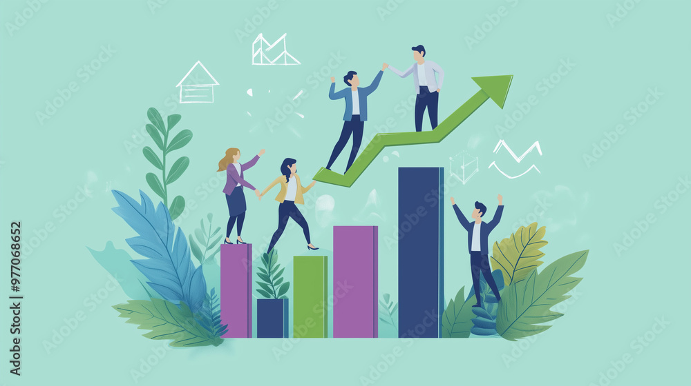 A Business Performance Themed Picture: Teamwork, Business Growth, Business Strategy, Growth Strategy. A Business Performance Themed Picture: Teamwork, Business Growth, Business Strategy, Growth Strategy.