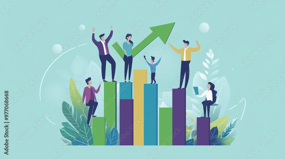 A Business Performance Themed Picture: Teamwork, Business Growth, Business Strategy, Growth Strategy. A Business Performance Themed Picture: Teamwork, Business Growth, Business Strategy, Growth Strategy.