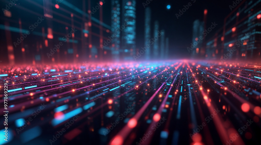 abstract digital background, data lines and cyber security. Generative AI abstract digital background, data lines and cyber security. Generative AI