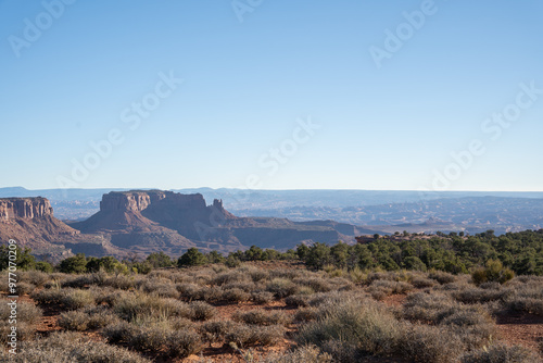 A beautiful view of red rock canyons in Canyonlands National Park, Utah.