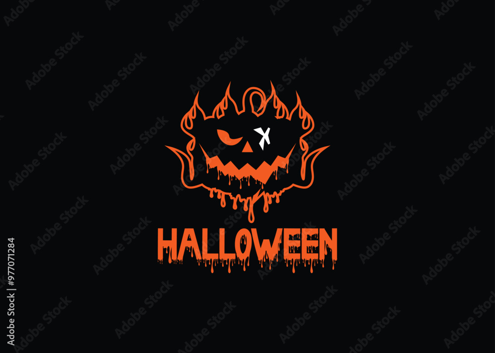 Halloween vector, Halloween day design logo Halloween vector, Halloween day design logo