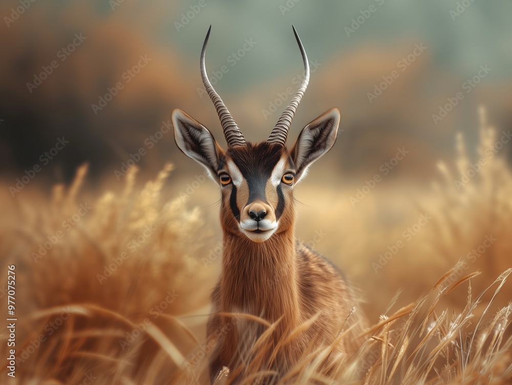 Sable Antelope, Hippotragus niger, African Antelope Wildlife Photography Close Up in Savanna Sable Antelope, Hippotragus niger, African Antelope Wildlife Photography Close Up in Savanna