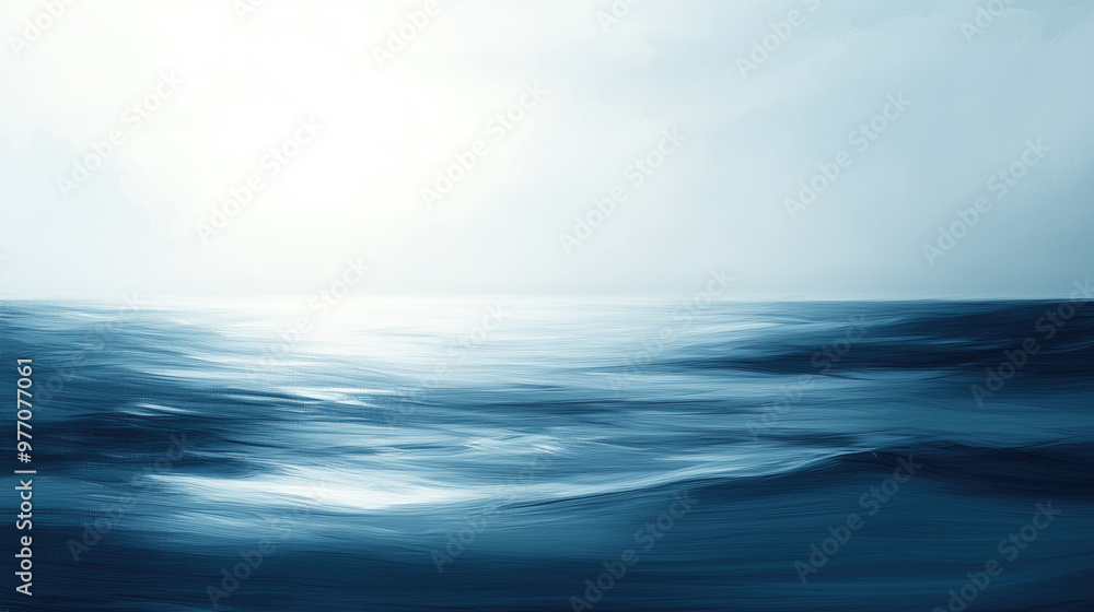 Dark blue ocean waves are crashing under a cloudy sky on a cold day Dark blue ocean waves are crashing under a cloudy sky on a cold day