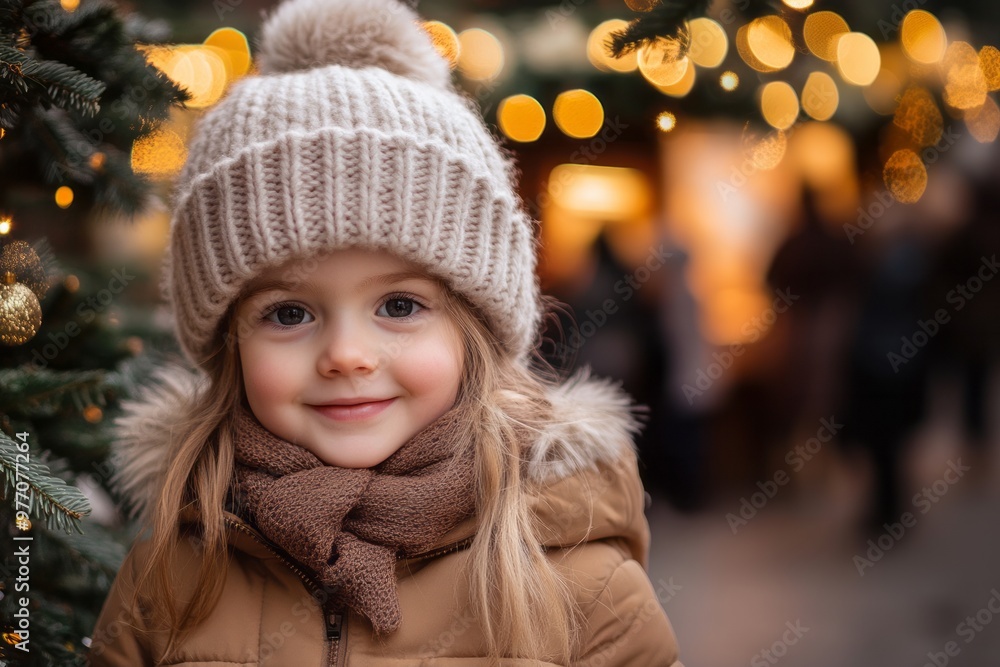 childhood, leisure and season concept - portrait of happy little girl in winter clothes outdoors childhood, leisure and season concept - portrait of happy little girl in winter clothes outdoors