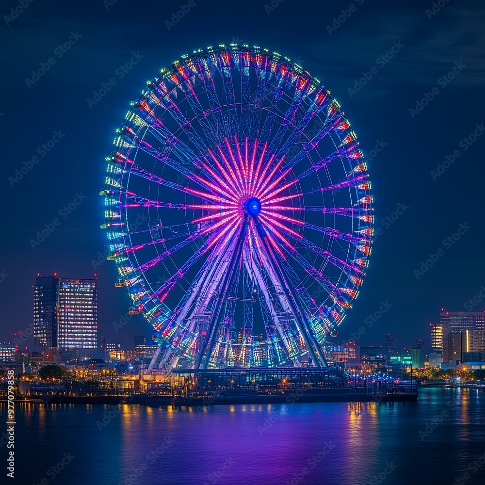 Big Ferris Wheel in Odaiba Tokyo Japan Big Ferris Wheel in Odaiba Tokyo Japan