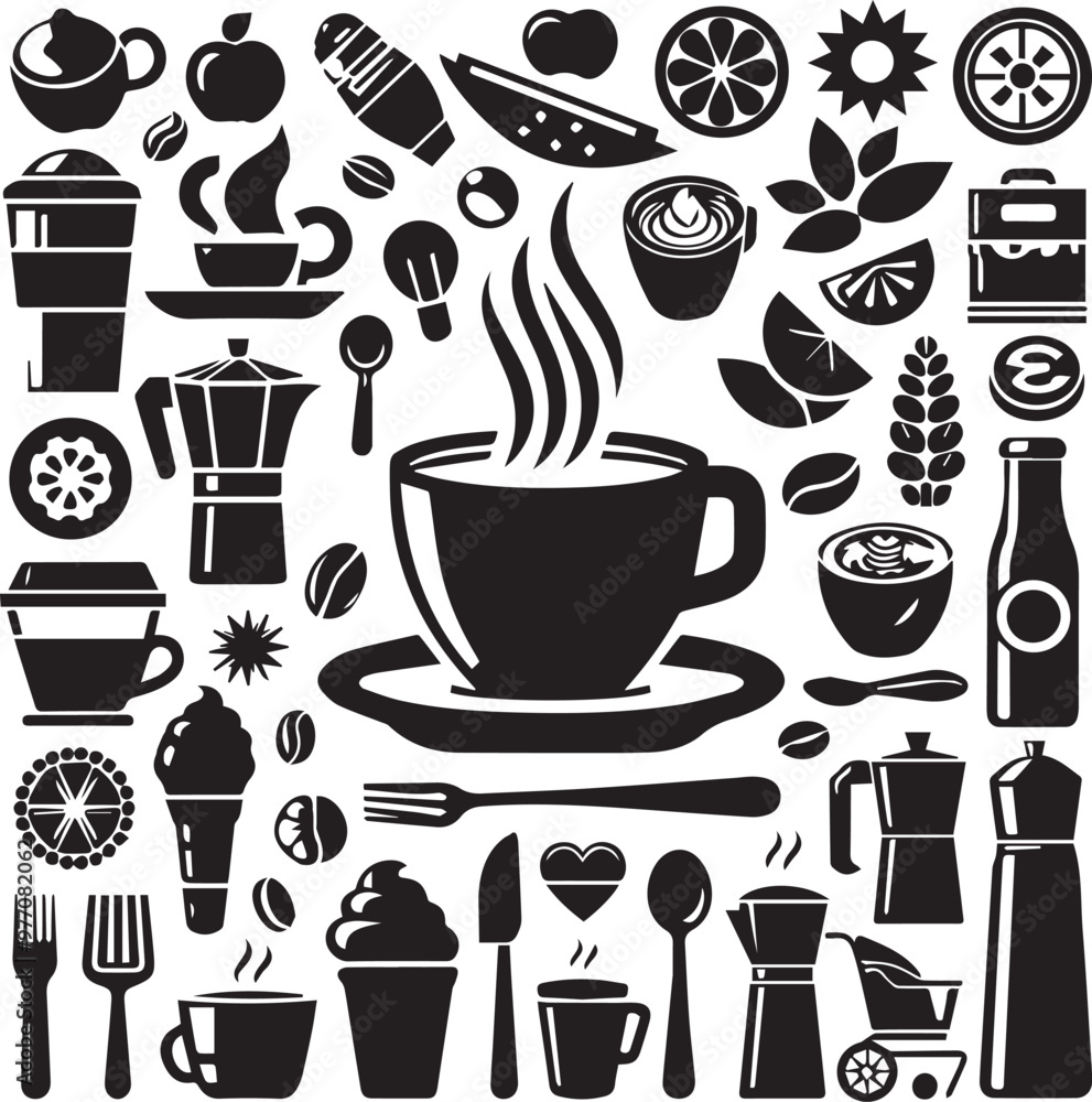 Coffee Cup Silhouette Vector Illustration Coffee Cup Silhouette Vector Illustration