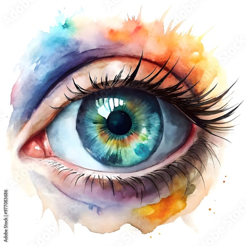 watercolor eyes illustration