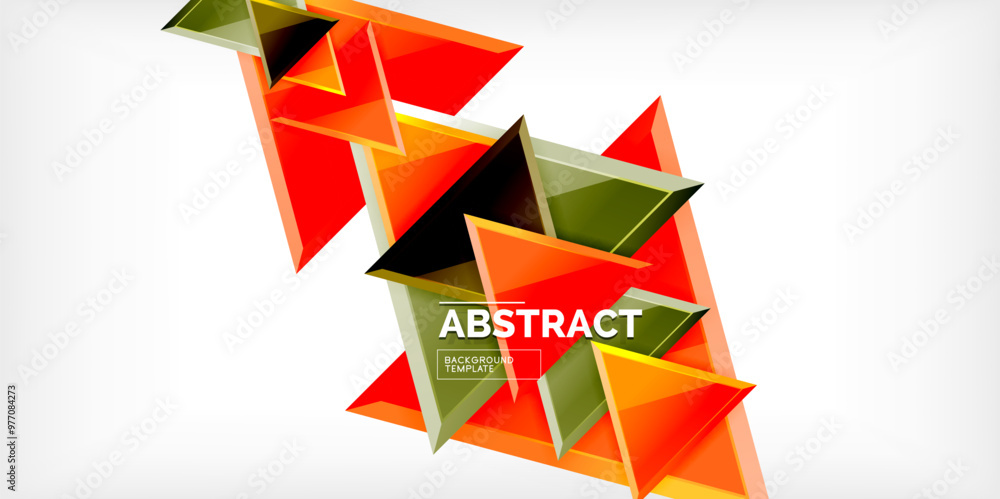 Abstract background - glossy triangles. Vector Illustration For Wallpaper, Banner, Background, Card, Book Illustration, landing page Abstract background - glossy triangles. Vector Illustration For Wallpaper, Banner, Background, Card, Book Illustration, landing page