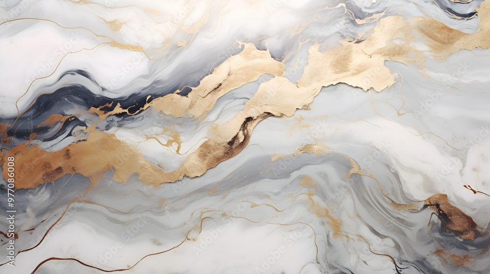 Naklejka premium White Marble granite ivory with brown and gold texture. Background wall surface pattern graphic abstract light elegant gray floor ceramic counter texture stone slab smooth tile natural