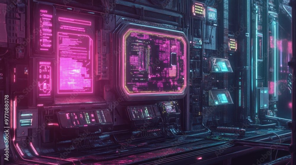 Cyberpunk Control Room Cyberpunk Control Room